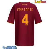 AS Roma Bryan Cristante #4 Replica Home Shirt Ladies 2025-26 Short Sleeve